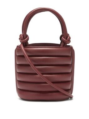 Staud Louie Bag Burgundy Leather Crossbody Purse